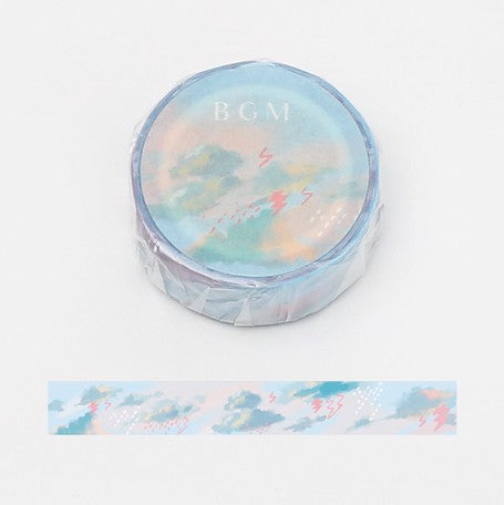 BGM Washi Tape- Life -Rain Cloud